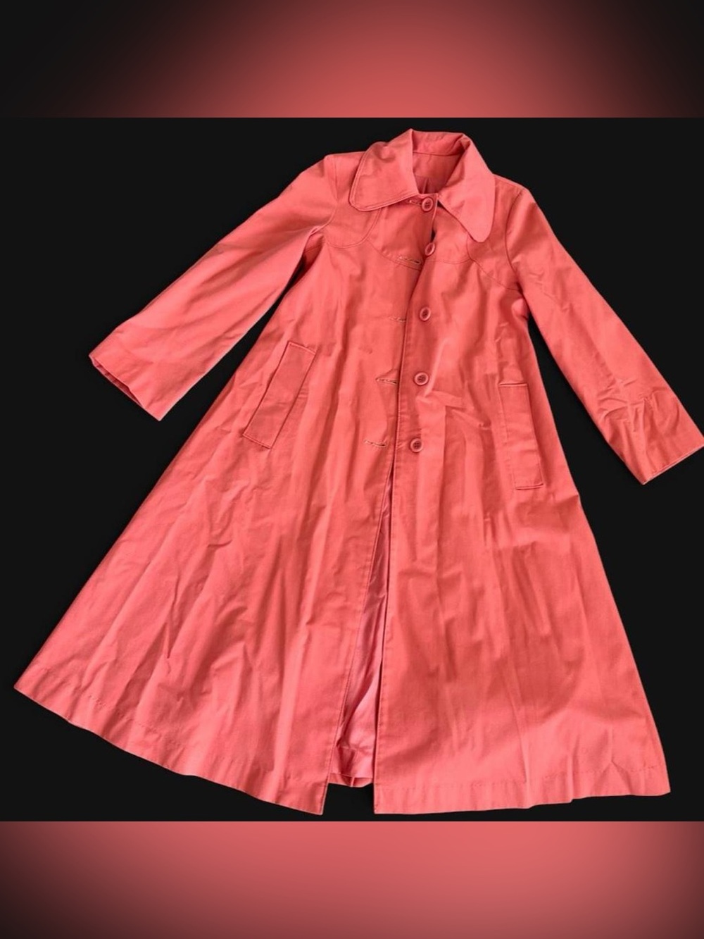 Thunder bay vintage pink trench coat
